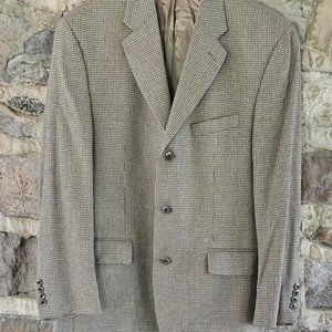 Vintage Harris Tweed Jacket in Navy/Khaki 42R  Classic by Kasper